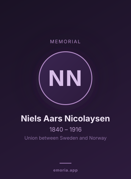 Memorial portrait of Niels Aars Nicolaysen