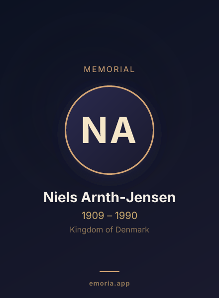 Memorial portrait of Niels Arnth-Jensen