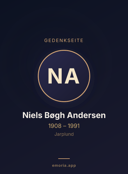 Gedenkportrait von Niels Bøgh Andersen