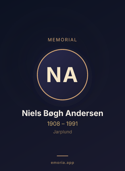 Memorial portrait of Niels Bøgh Andersen