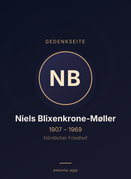 Gedenkportrait von Niels Blixenkrone-Møller
