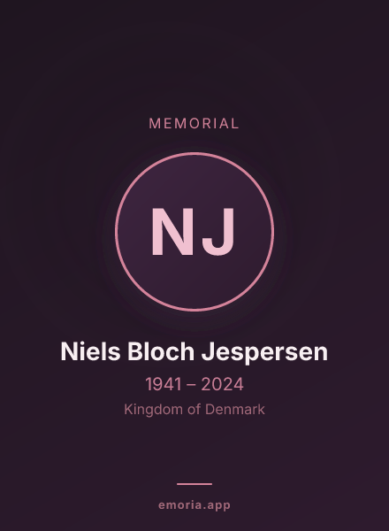 Memorial portrait of Niels Bloch Jespersen