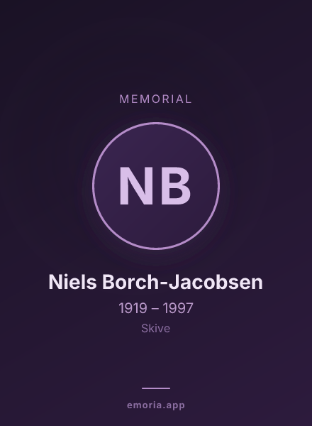 Memorial portrait of Niels Borch-Jacobsen