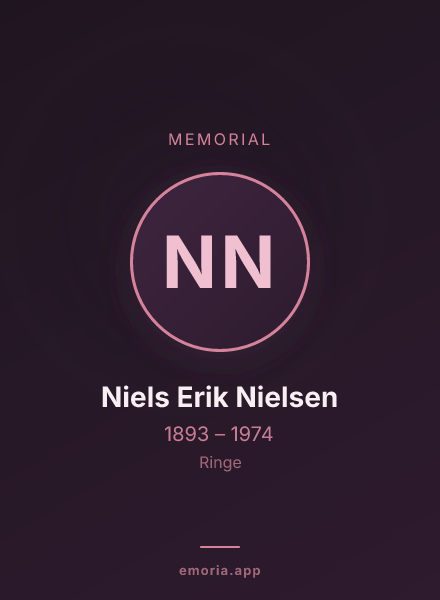 Memorial portrait of Niels Erik Nielsen