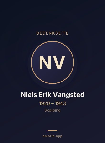 Gedenkportrait von Niels Erik Vangsted
