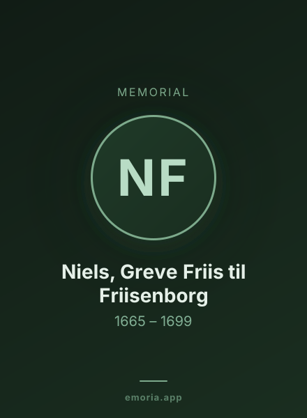 Memorial portrait of Niels, Greve Friis til Friisenborg