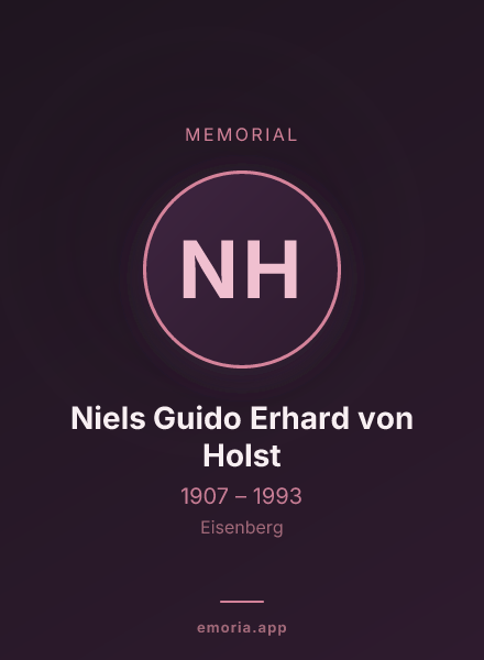 Memorial portrait of Niels Guido Erhard von Holst