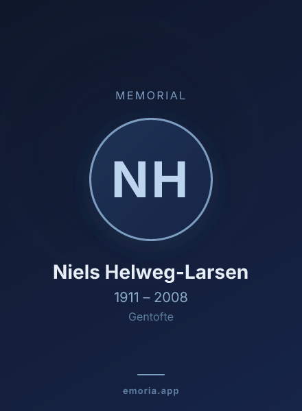 Memorial portrait of Niels Helweg-Larsen