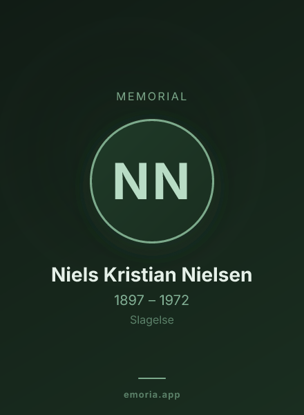 Memorial portrait of Niels Kristian Nielsen