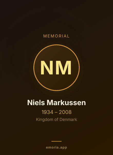 Memorial portrait of Niels Markussen