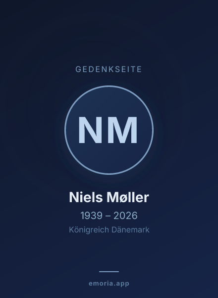Gedenkportrait von Niels Møller