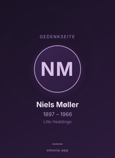 Gedenkportrait von Niels Møller