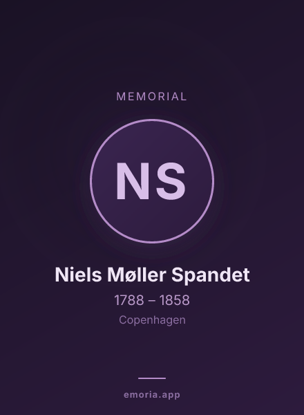 Memorial portrait of Niels Møller Spandet