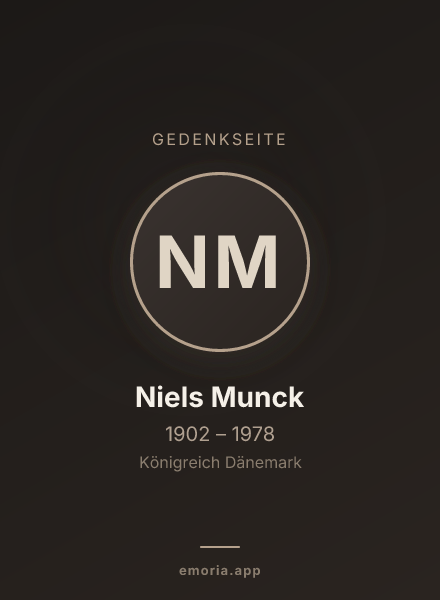 Gedenkportrait von Niels Munck