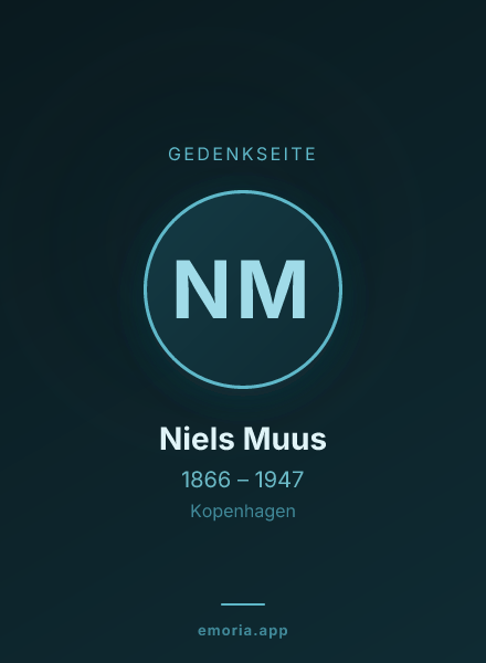 Gedenkportrait von Niels Muus