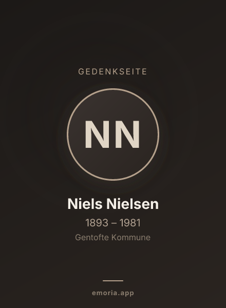 Gedenkportrait von Niels Nielsen