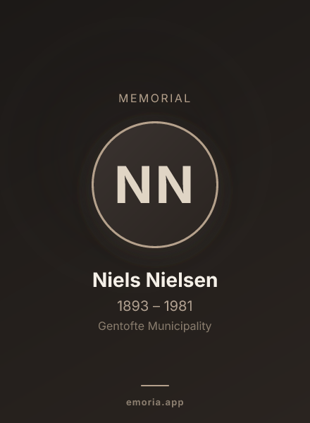 Memorial portrait of Niels Nielsen