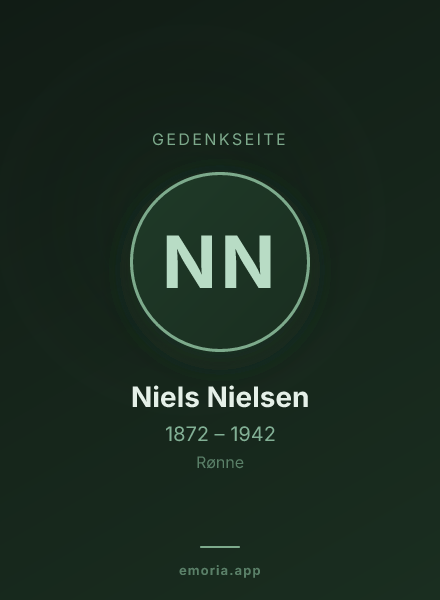 Gedenkportrait von Niels Nielsen