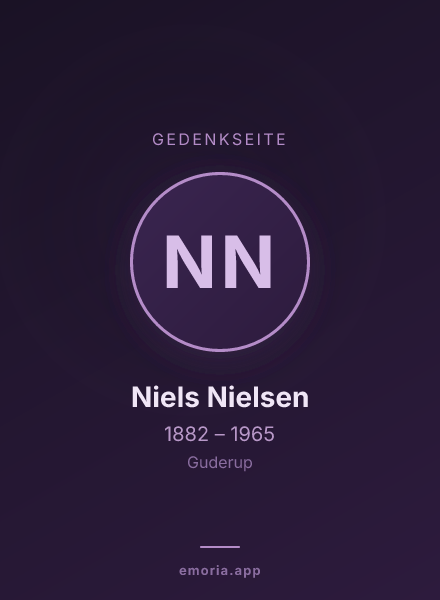 Gedenkportrait von Niels Nielsen