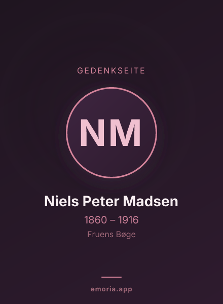 Gedenkportrait von Niels Peter Madsen