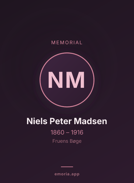 Memorial portrait of Niels Peter Madsen