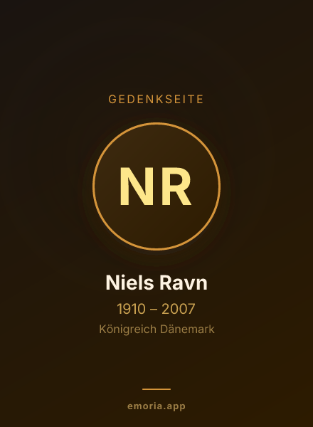 Gedenkportrait von Niels Ravn