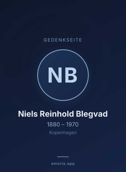 Gedenkportrait von Niels Reinhold Blegvad