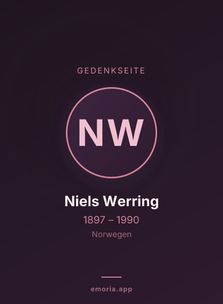 Gedenkportrait von Niels Werring
