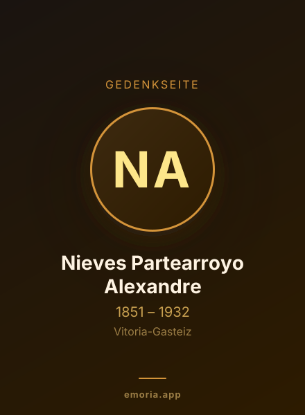 Gedenkportrait von Nieves Partearroyo Alexandre
