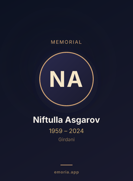 Memorial portrait of Niftulla Asgarov