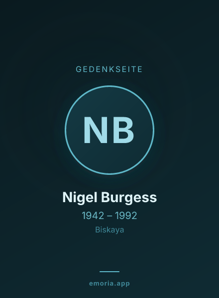 Gedenkportrait von Nigel Burgess