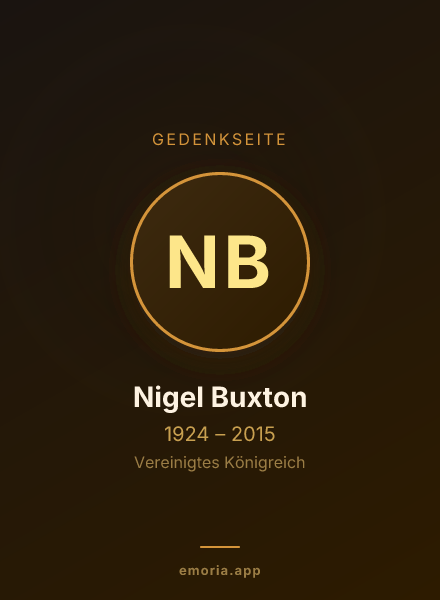 Gedenkportrait von Nigel Buxton