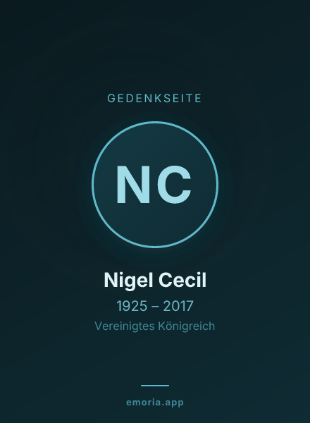 Gedenkportrait von Nigel Cecil