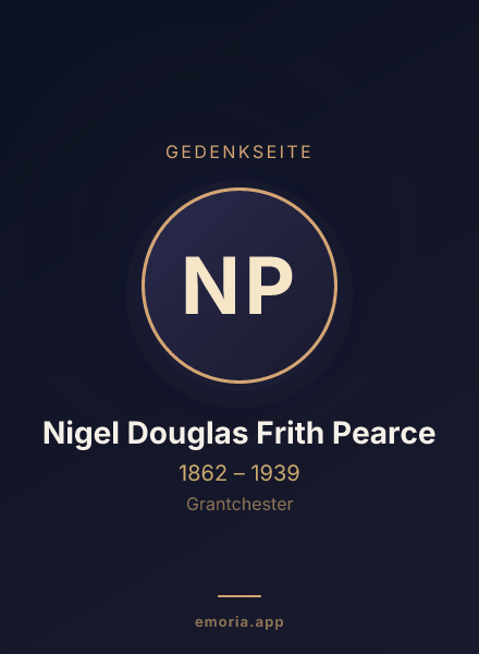 Gedenkportrait von Nigel Douglas Frith Pearce