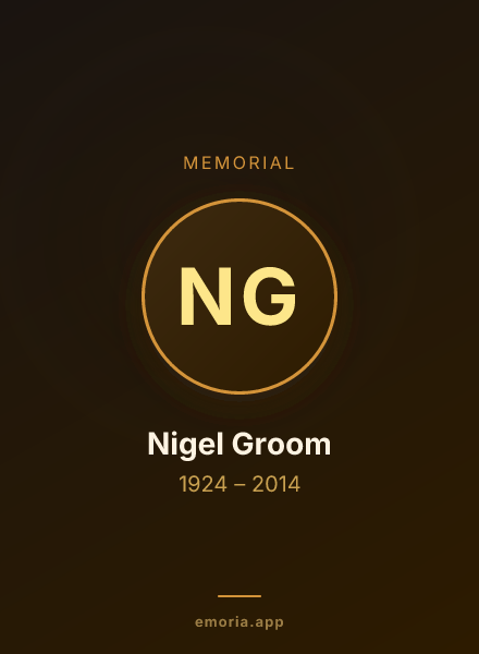 Memorial portrait of Nigel Groom