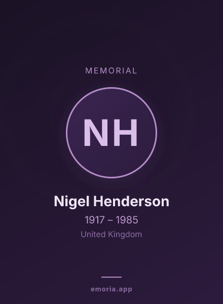Memorial portrait of Nigel Henderson