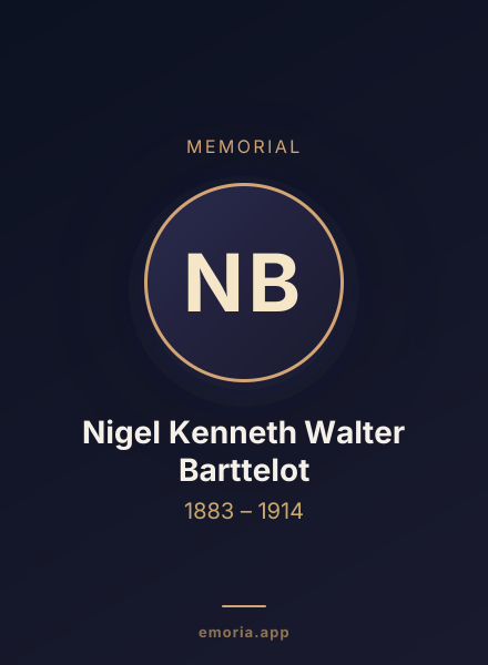 Memorial portrait of Nigel Kenneth Walter Barttelot