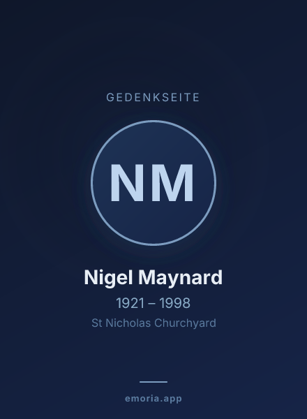 Gedenkportrait von Nigel Maynard
