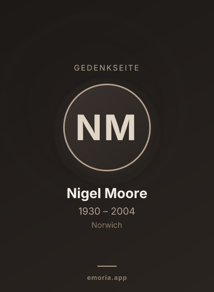 Gedenkportrait von Nigel Moore