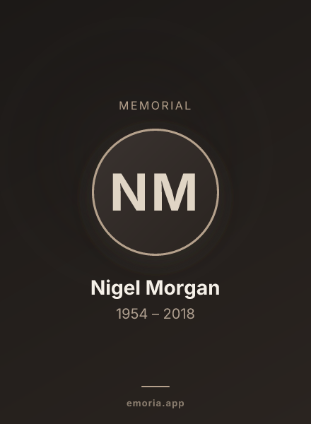 Memorial portrait of Nigel Morgan