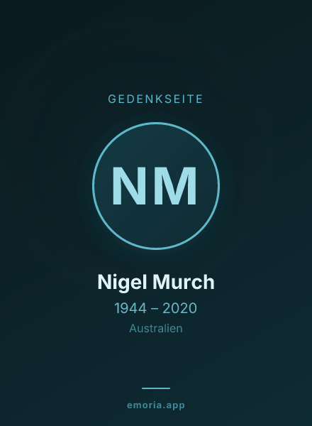 Gedenkportrait von Nigel Murch