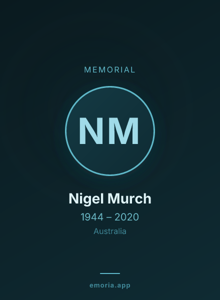 Memorial portrait of Nigel Murch