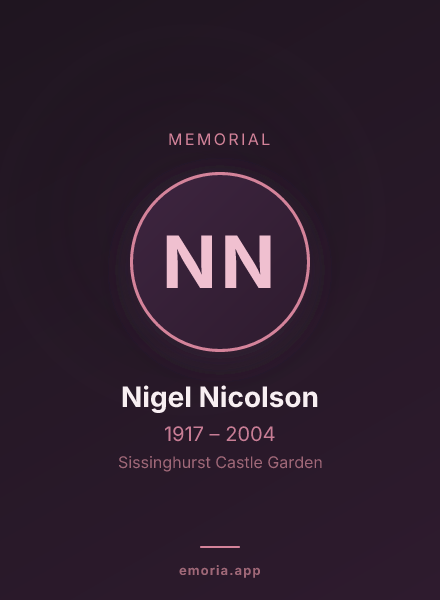 Memorial portrait of Nigel Nicolson