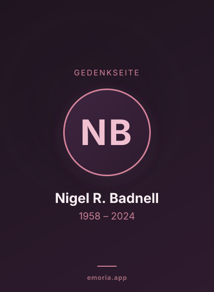Gedenkportrait von Nigel R. Badnell