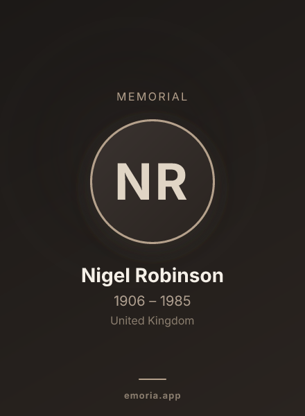 Memorial portrait of Nigel Robinson