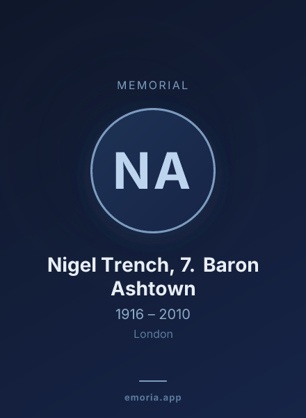 Memorial portrait of Nigel Trench, 7. Baron Ashtown