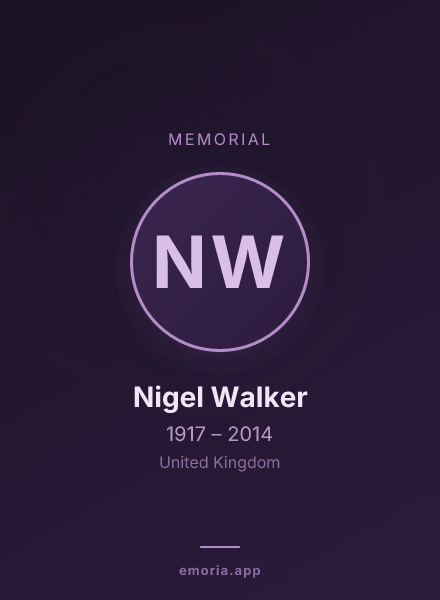 Memorial portrait of Nigel Walker
