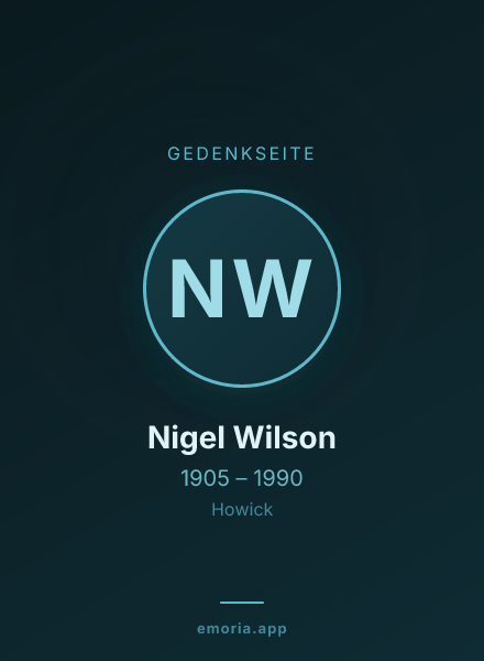 Gedenkportrait von Nigel Wilson