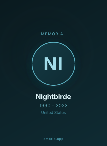 Memorial portrait of Nightbirde