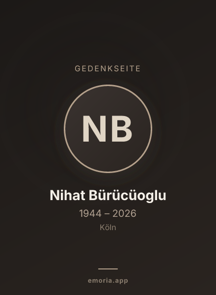 Gedenkportrait von Nihat Bürücüoglu